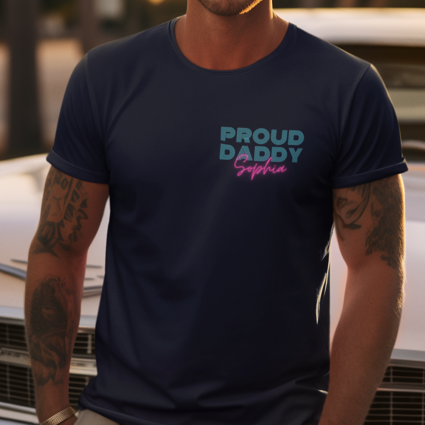 PAPA T-Shirt PROUD Rundhals personalisiert
