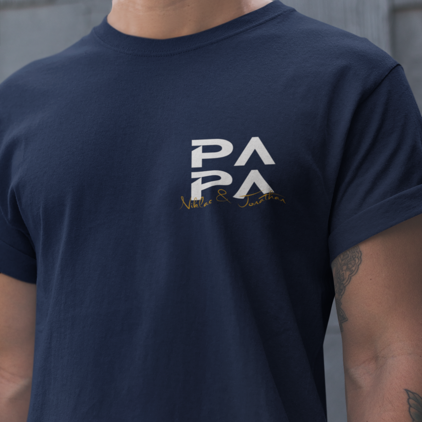 PAPA T-Shirt MINIMAL Rundhals personalisiert