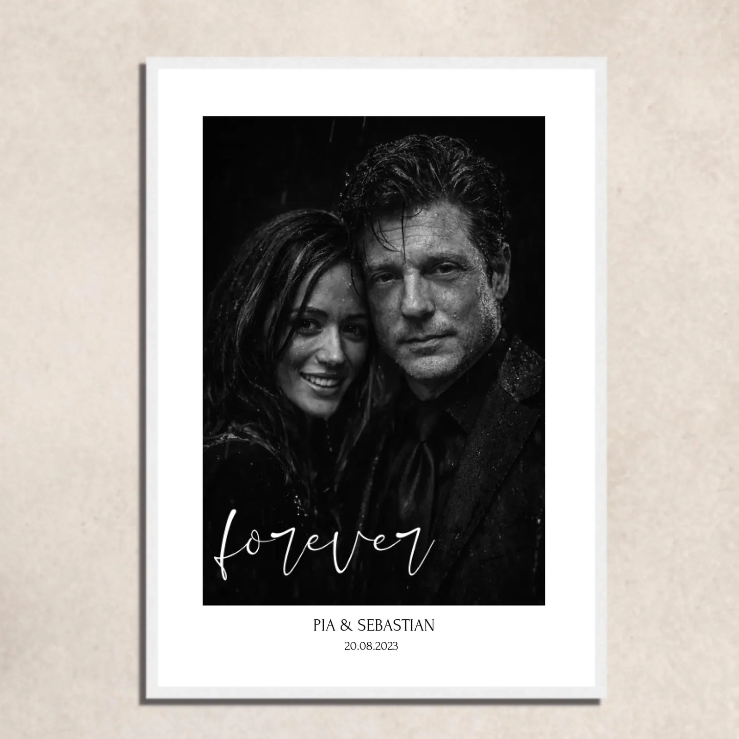 Forever personalisiertes Paar Poster mit Foto von Mann und Frau, UrbanWarriorStore Geschenkidee