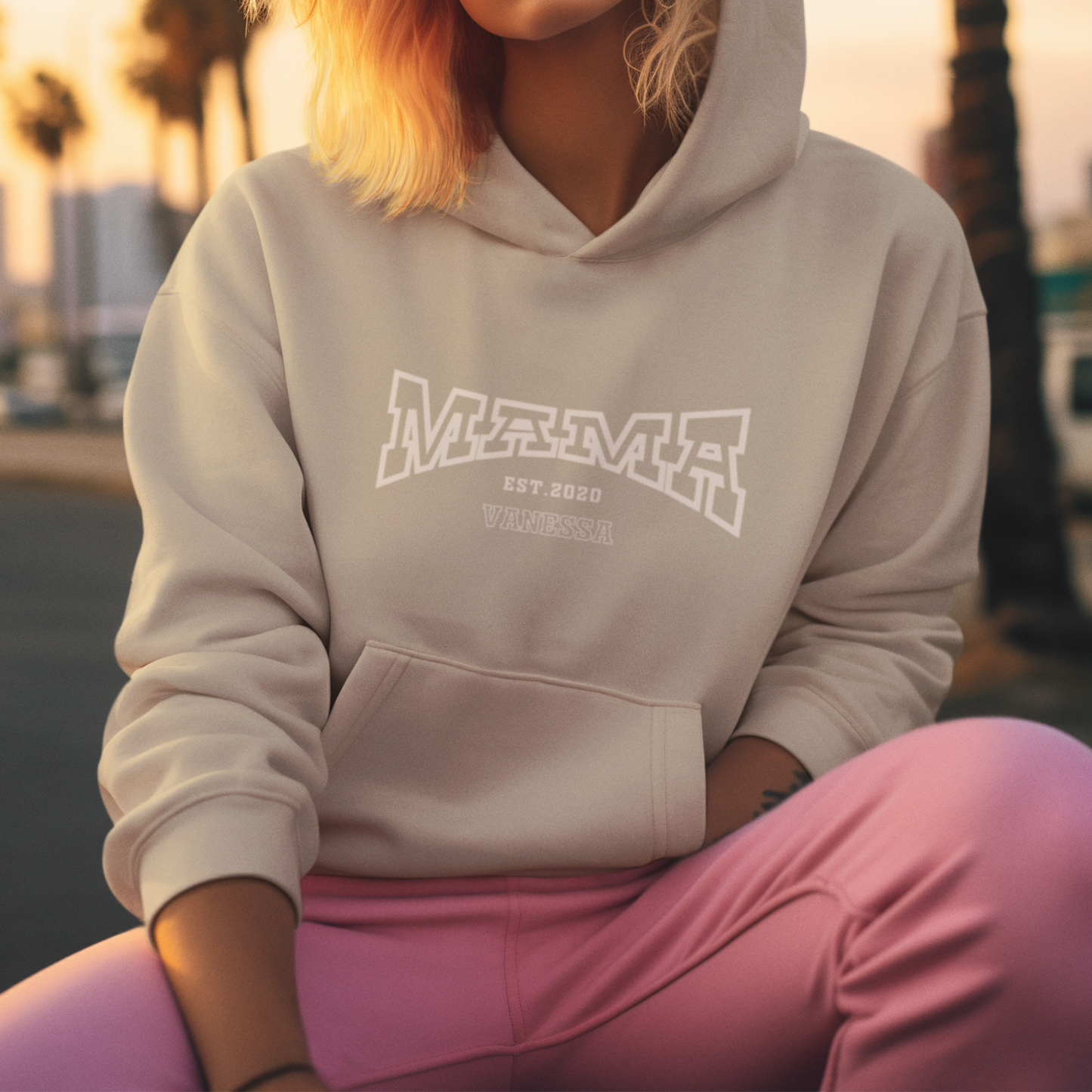MAMA Hoodie COLLEGE personalisiert