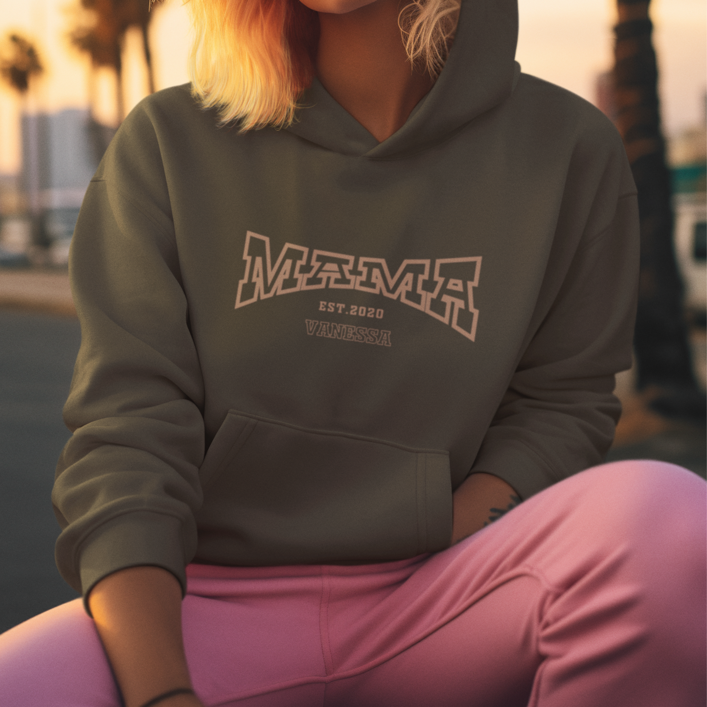 MAMA Hoodie COLLEGE personalisiert