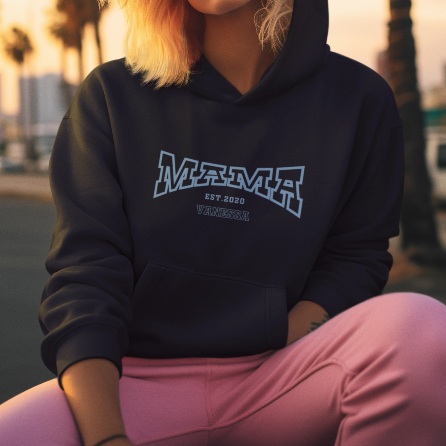 MAMA Hoodie COLLEGE personalisiert