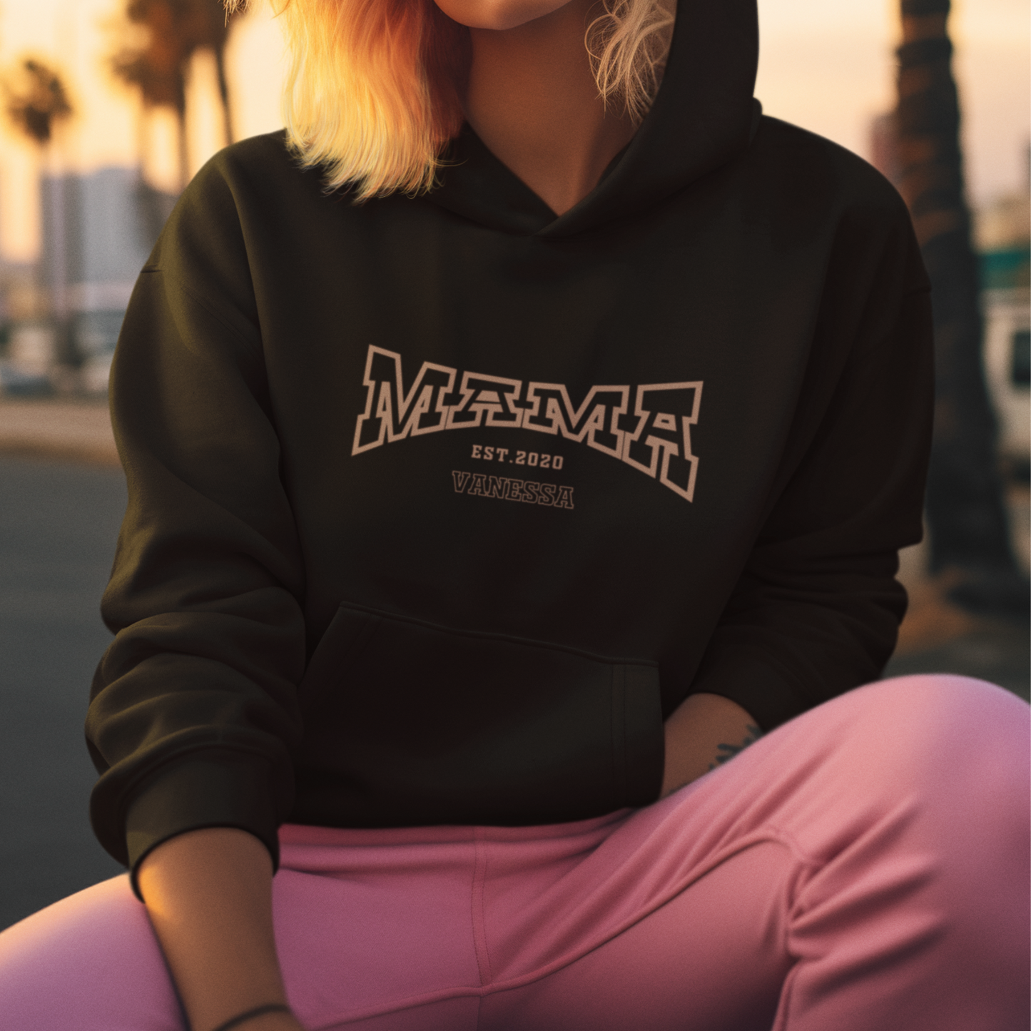 MAMA Hoodie COLLEGE personalisiert