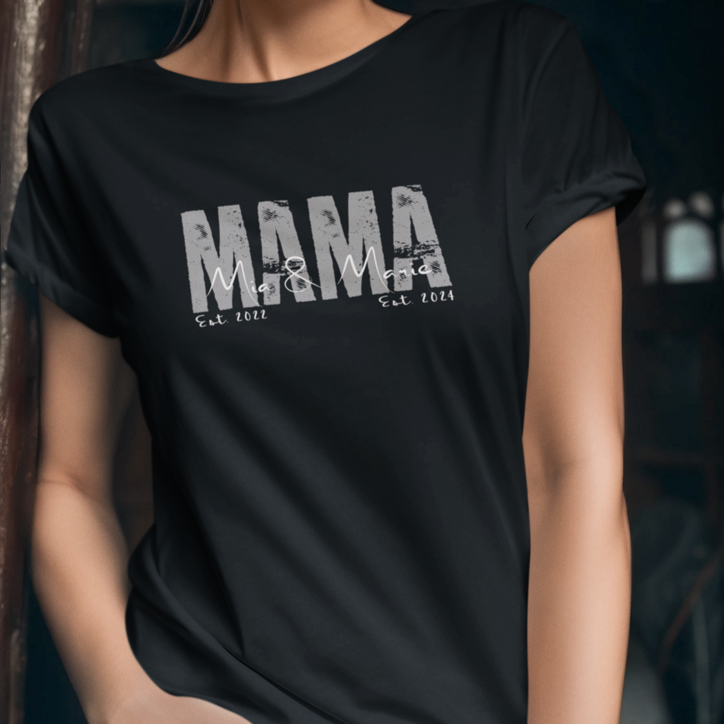 MAMA T-Shirt SOLID ROCKS Rundhals personalisiert
