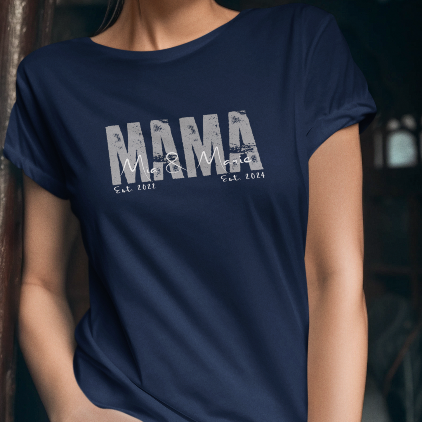 MAMA T-Shirt SOLID ROCKS Rundhals personalisiert