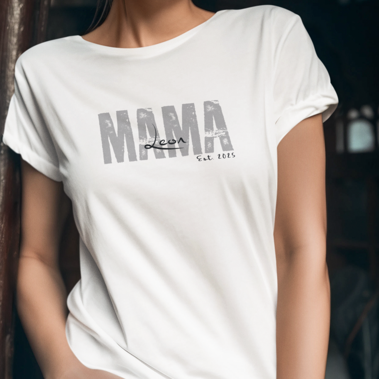 MAMA T-Shirt SOLID ROCKS Rundhals personalisiert