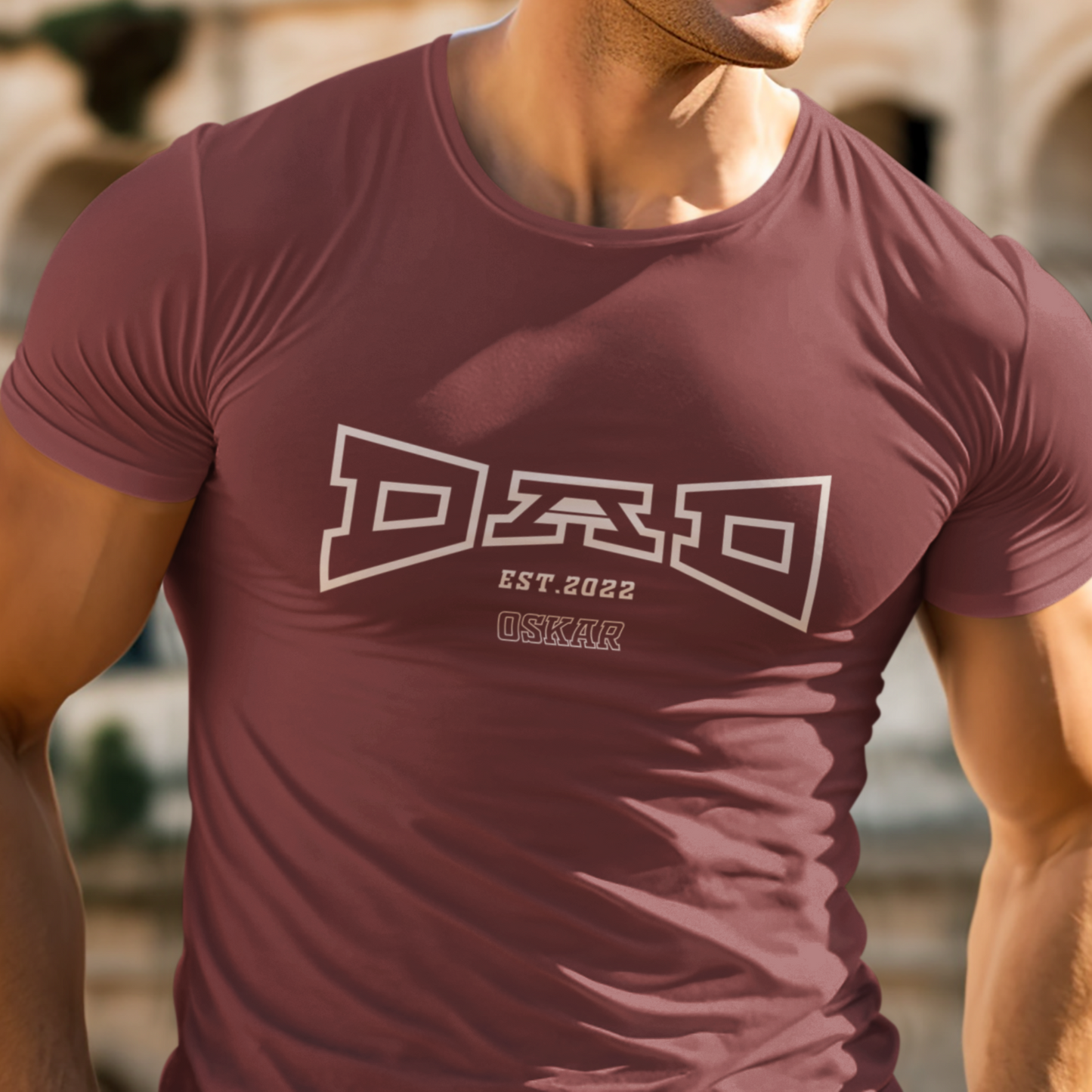 PAPA T-Shirt COLLEGE Rundhals personalisiert