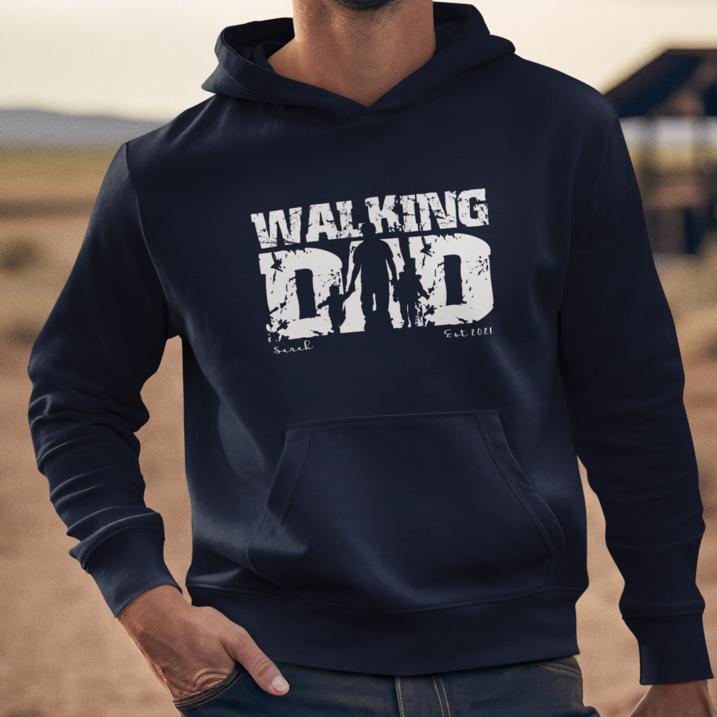 PAPA Hoodie WALKING DAD personalisiert