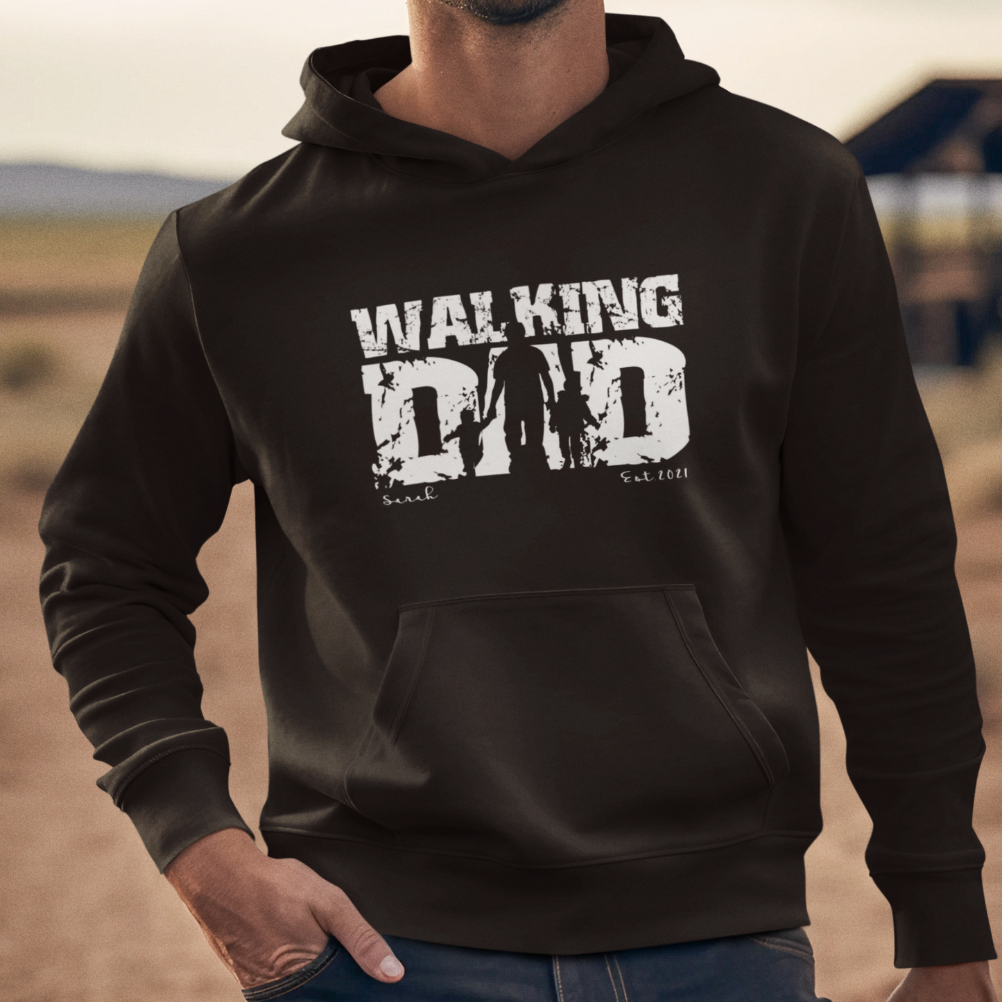 PAPA Hoodie WALKING DAD personalisiert