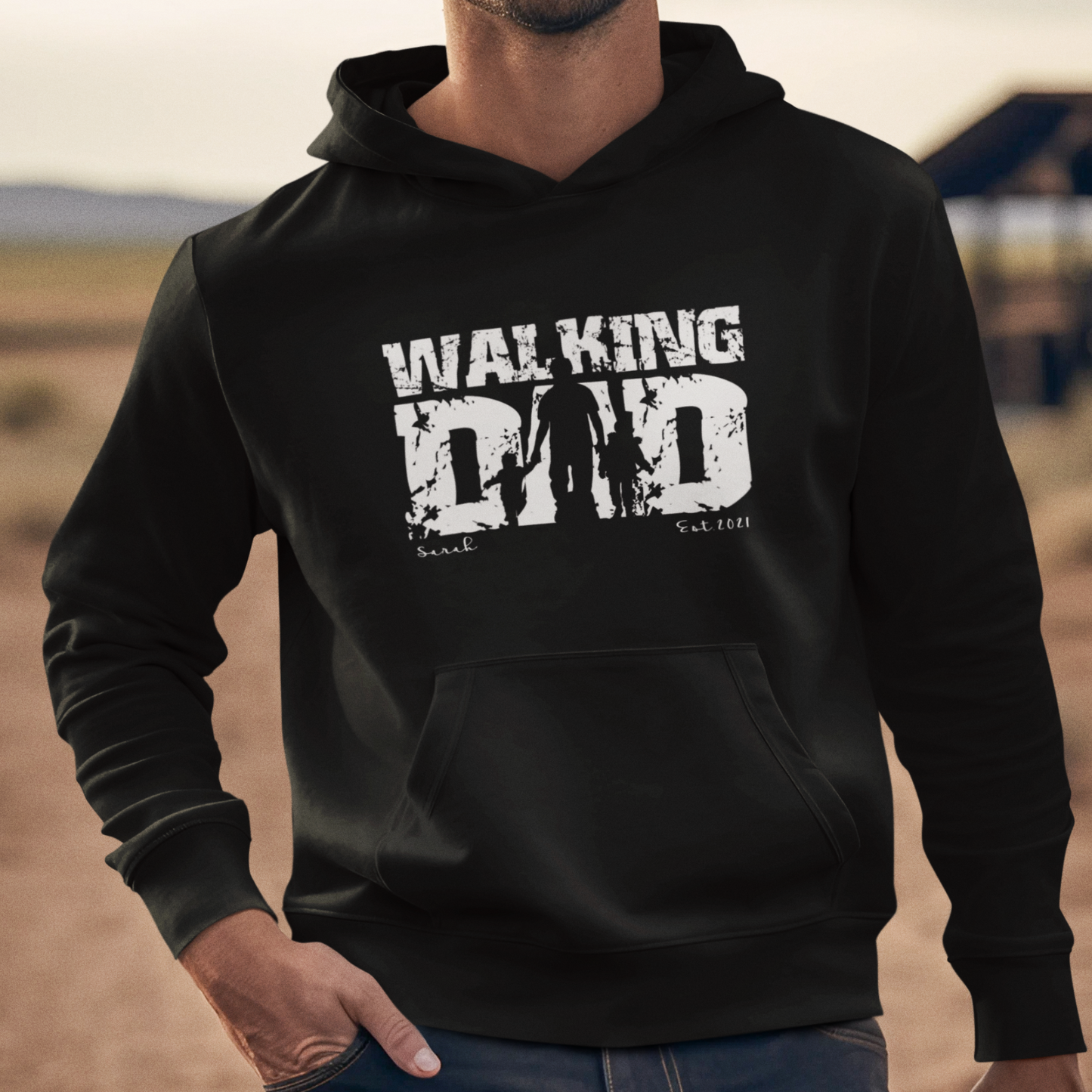 PAPA Hoodie WALKING DAD personalisiert