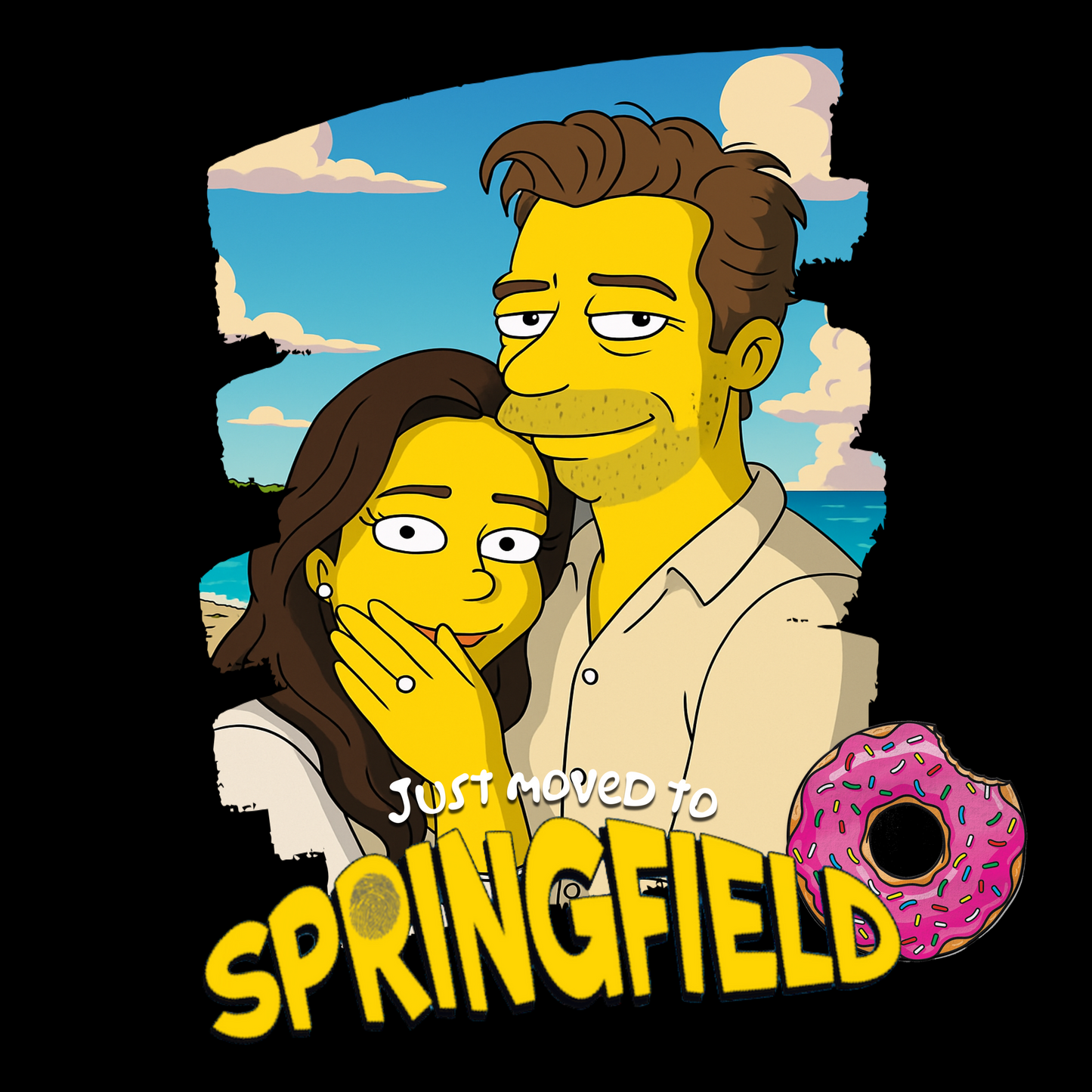 PAPA T-Shirt SIMPSONS STYLE mit Deinem Foto Rundhals personalisiert