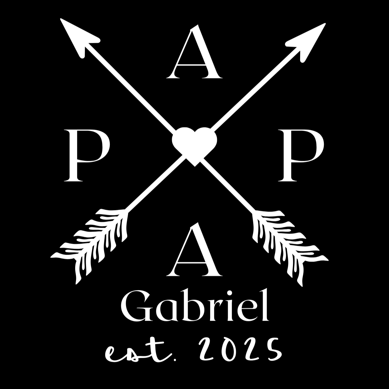 PAPA T-Shirt ARROWS Rundhals personalisiert
