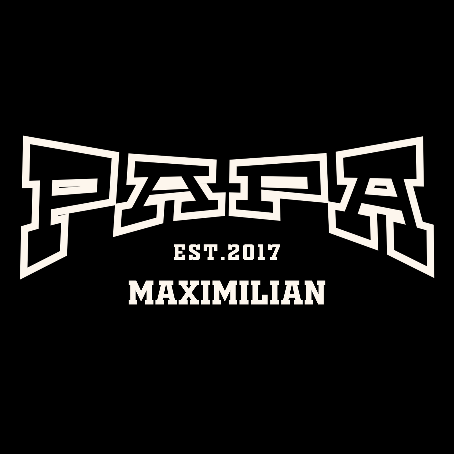 PAPA T-Shirt COLLEGE Rundhals personalisiert