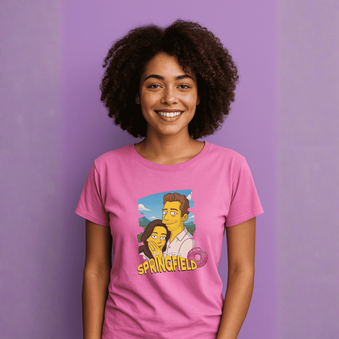 MAMA T-Shirt SIMPSONS STYLE mit Deinem Foto Rundhals personalisiert