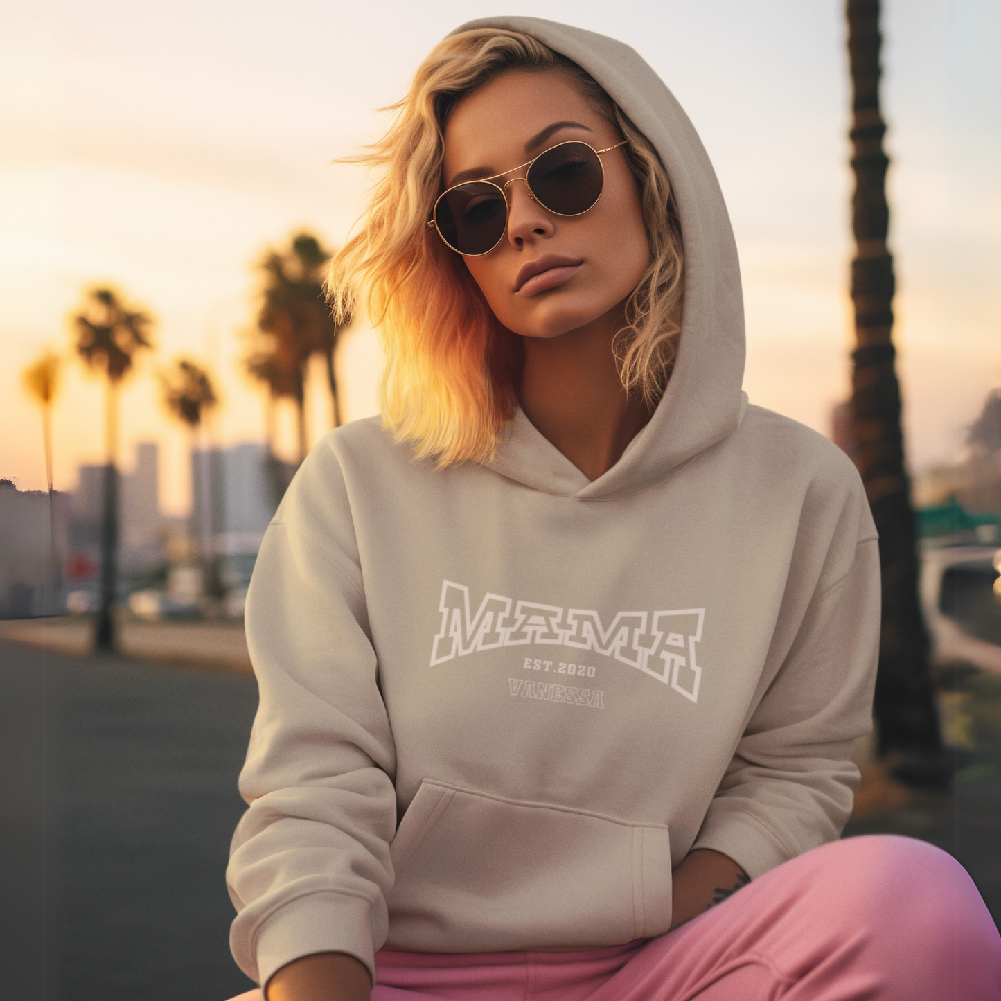 MAMA Hoodie COLLEGE personalisiert
