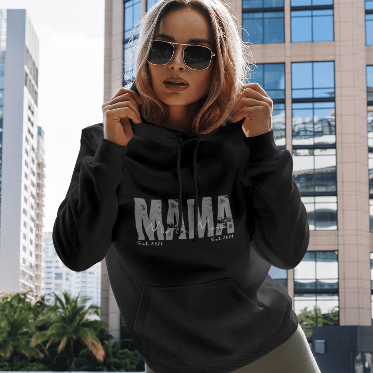 MAMA Hoodie SOLID ROCKS personalisiert