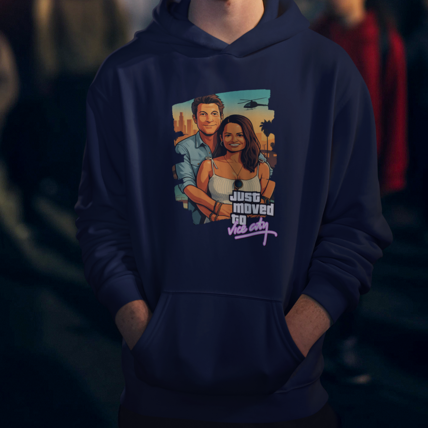 PAPA Hoodie GTA STYLE mit Deinem Foto personalisiert