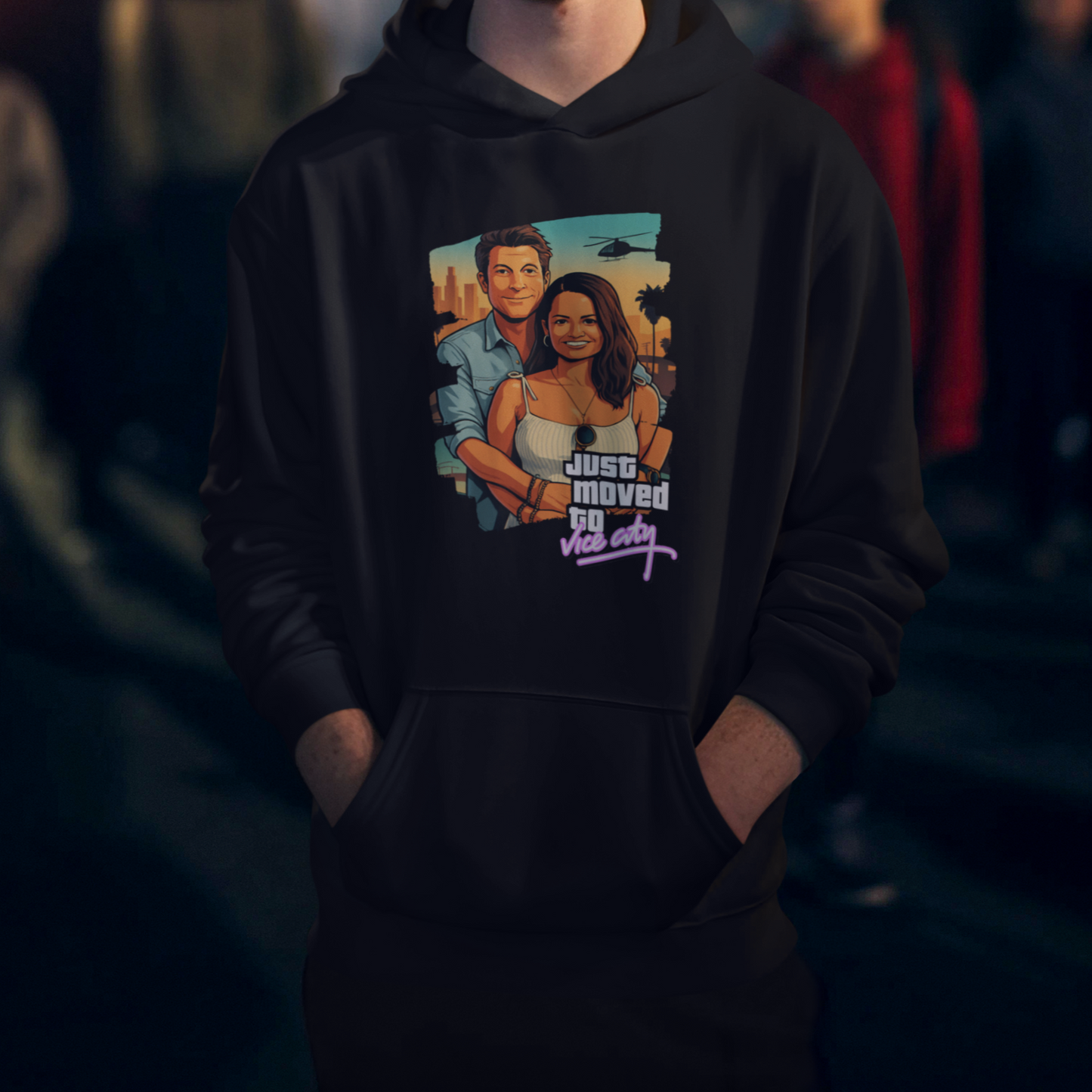 PAPA Hoodie GTA STYLE mit Deinem Foto personalisiert