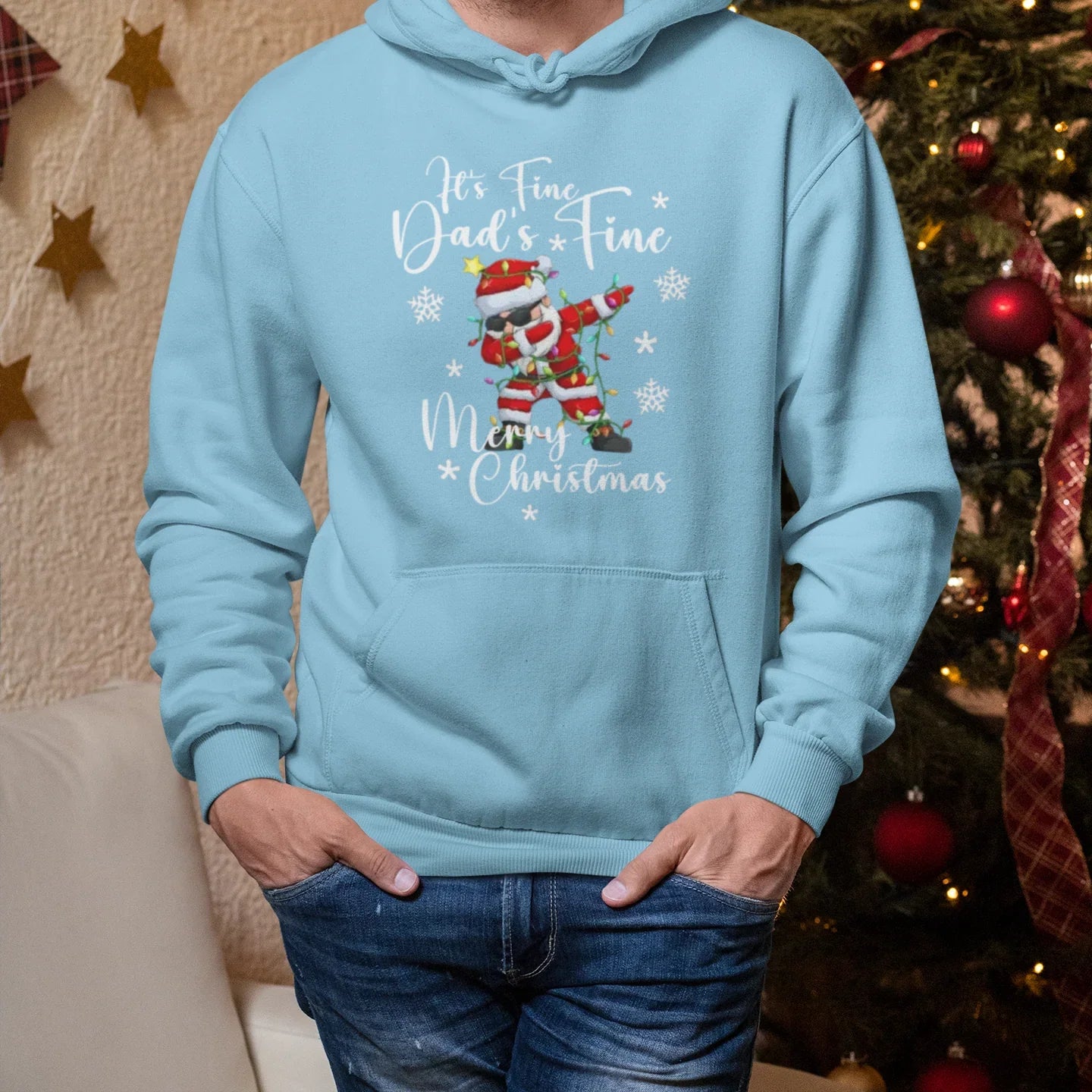 PAPA Hoodie Christmas DAD'S FINE