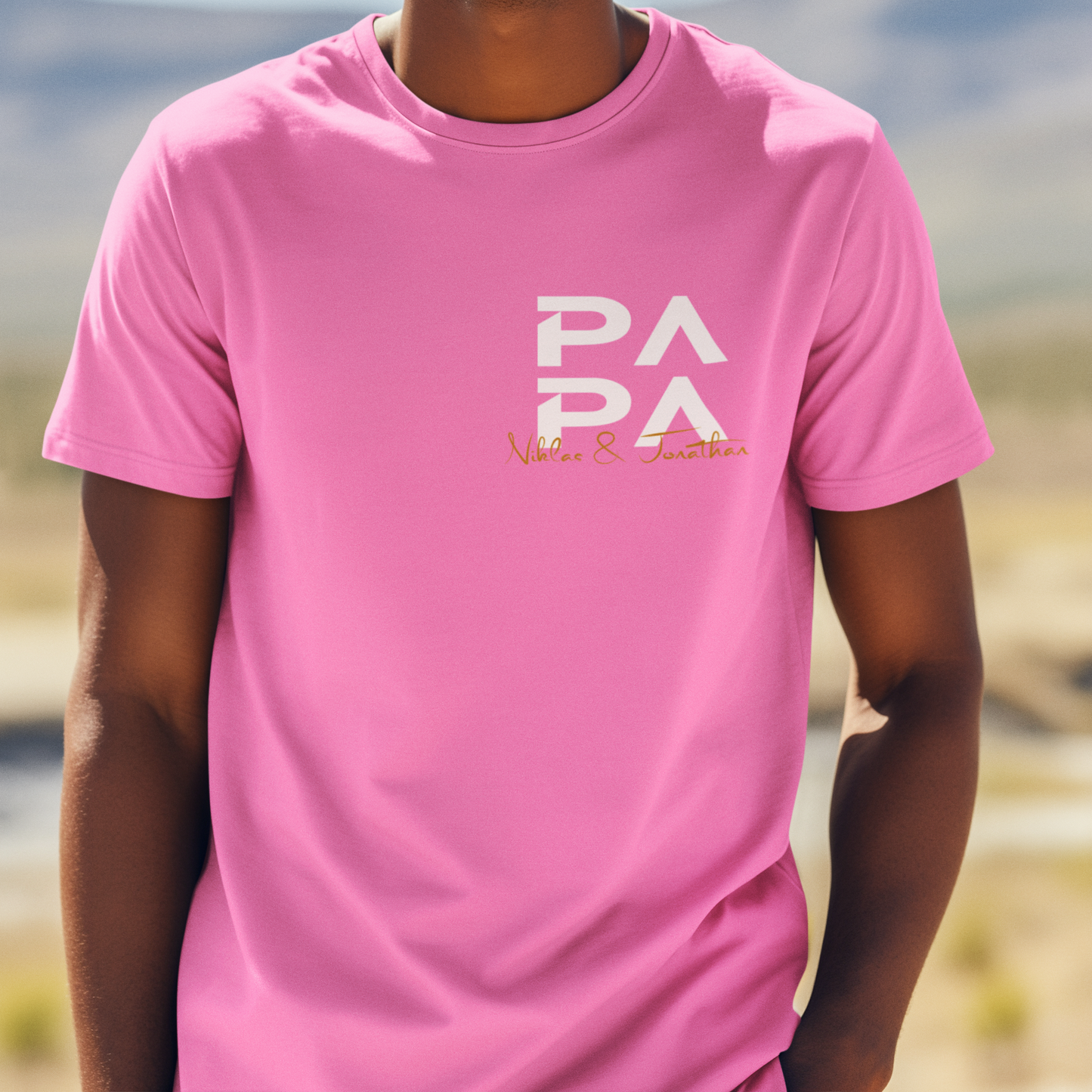 PAPA T-Shirt MINIMAL Rundhals personalisiert