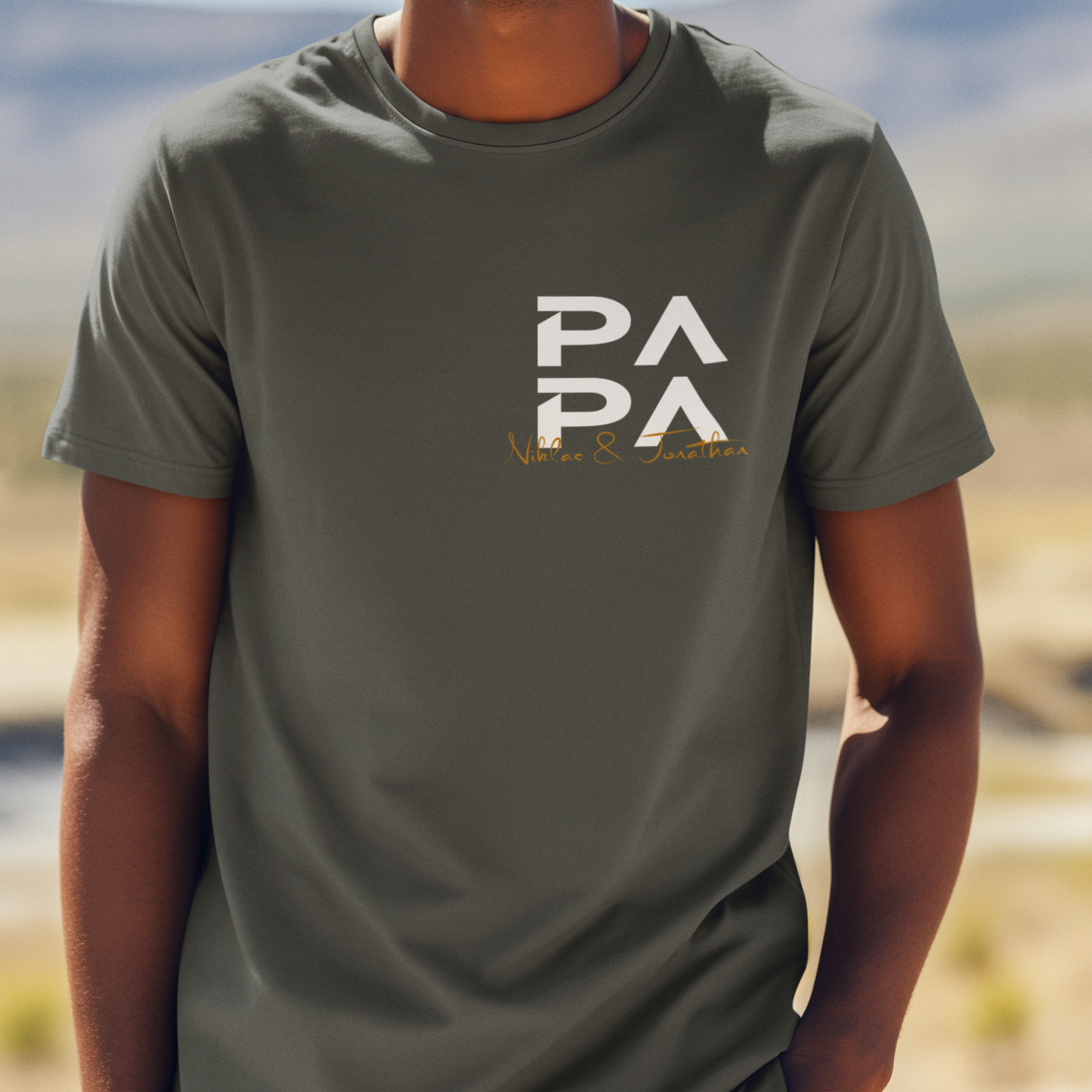 PAPA T-Shirt MINIMAL Rundhals personalisiert
