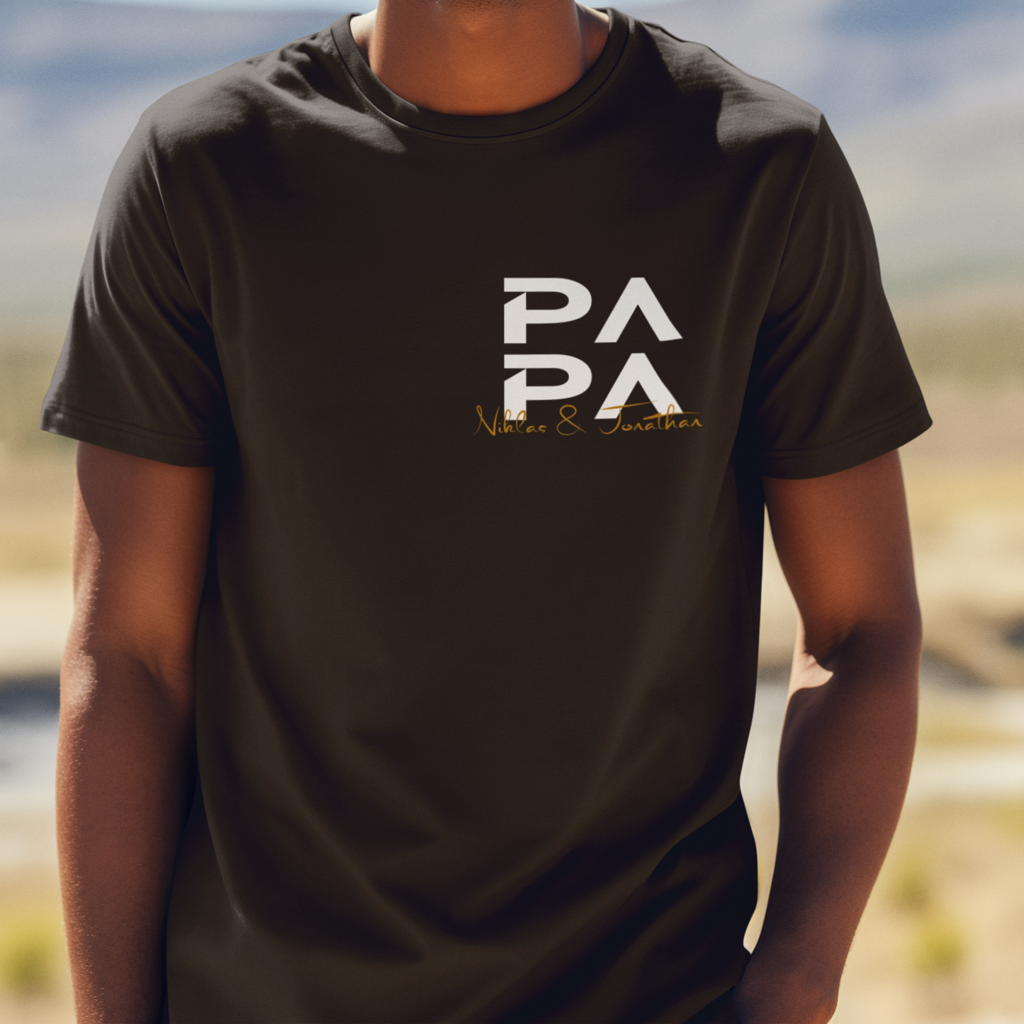 PAPA T-Shirt MINIMAL Rundhals personalisiert