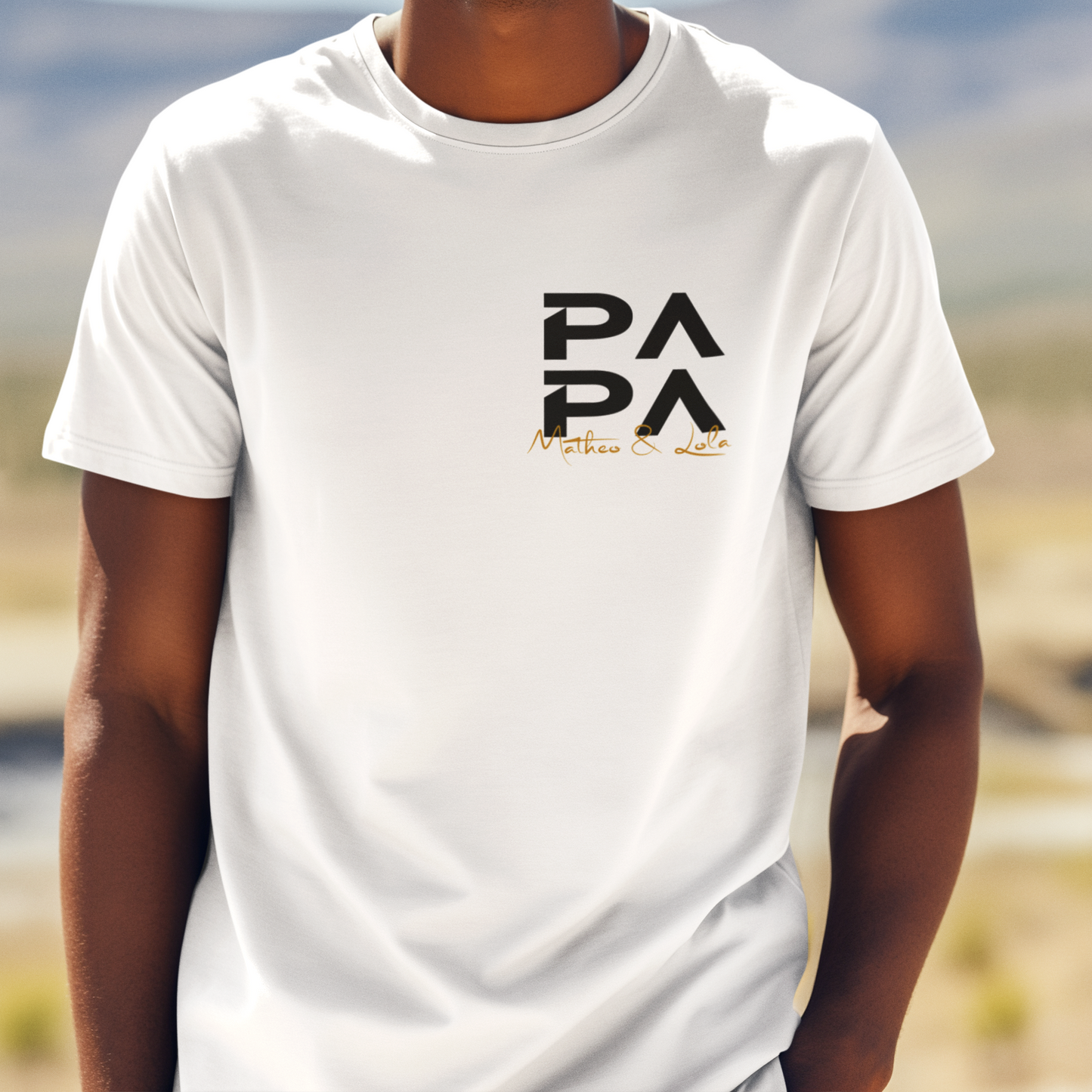 PAPA T-Shirt MINIMAL Rundhals personalisiert