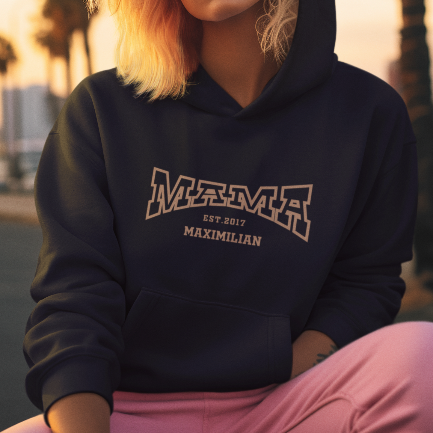 MAMA Hoodie COLLEGE personalisiert