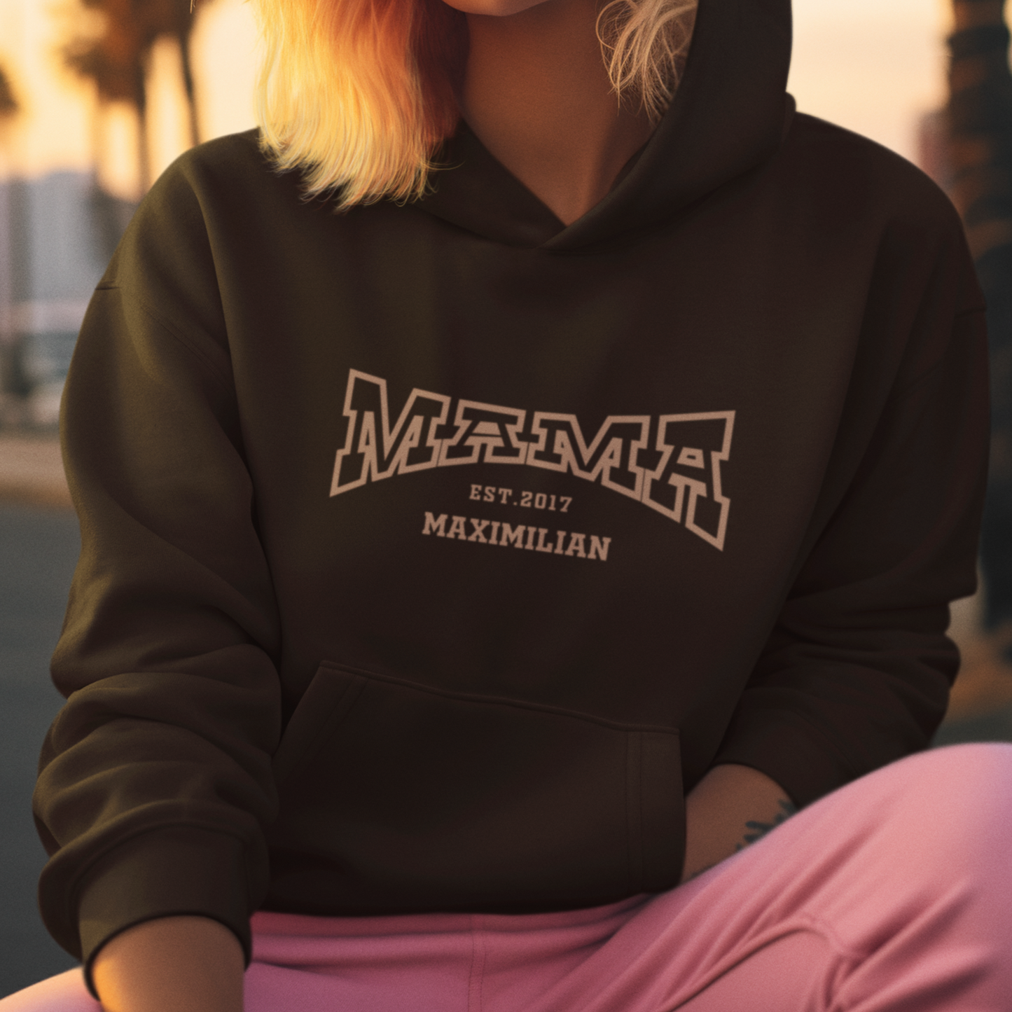 MAMA Hoodie COLLEGE personalisiert