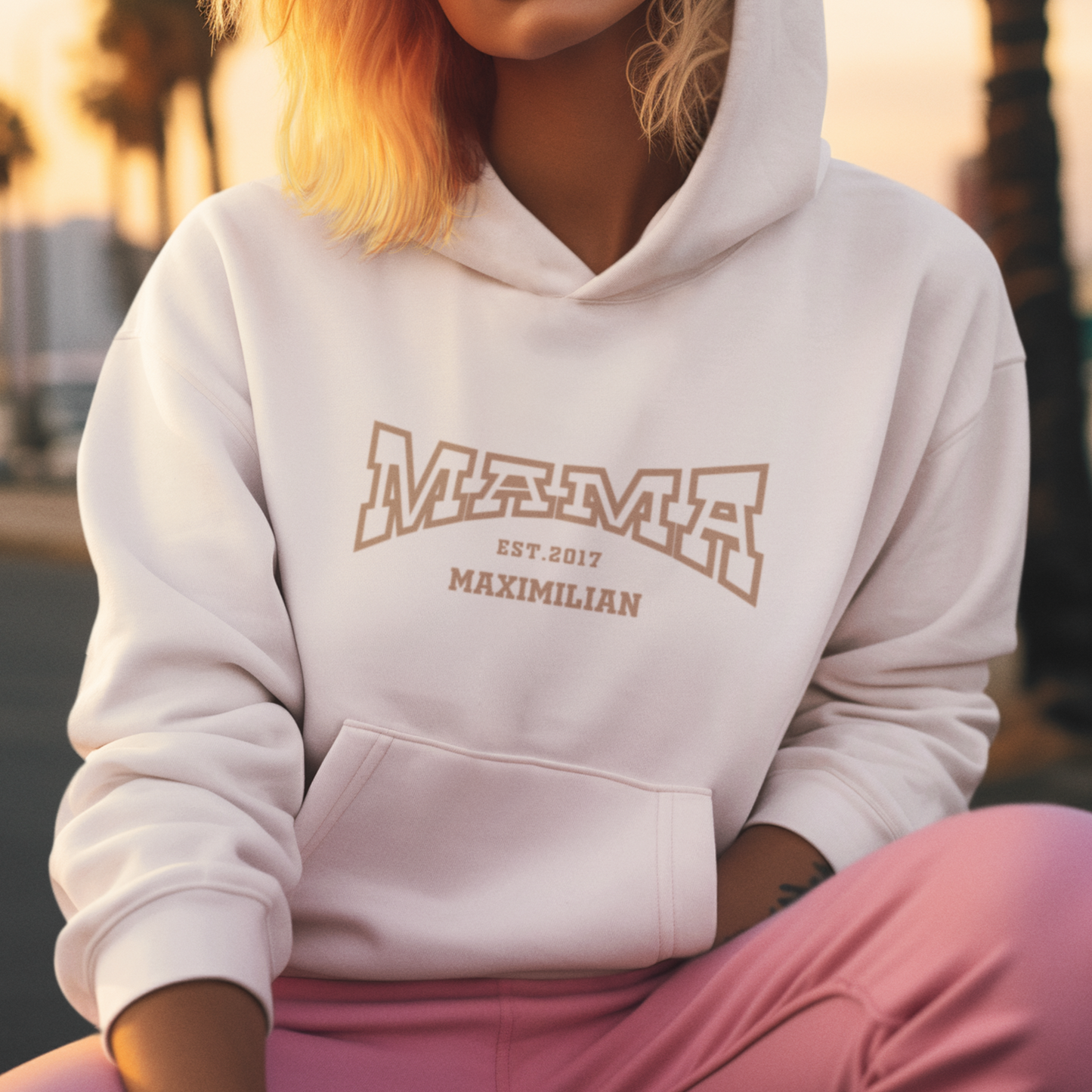 MAMA Hoodie COLLEGE personalisiert