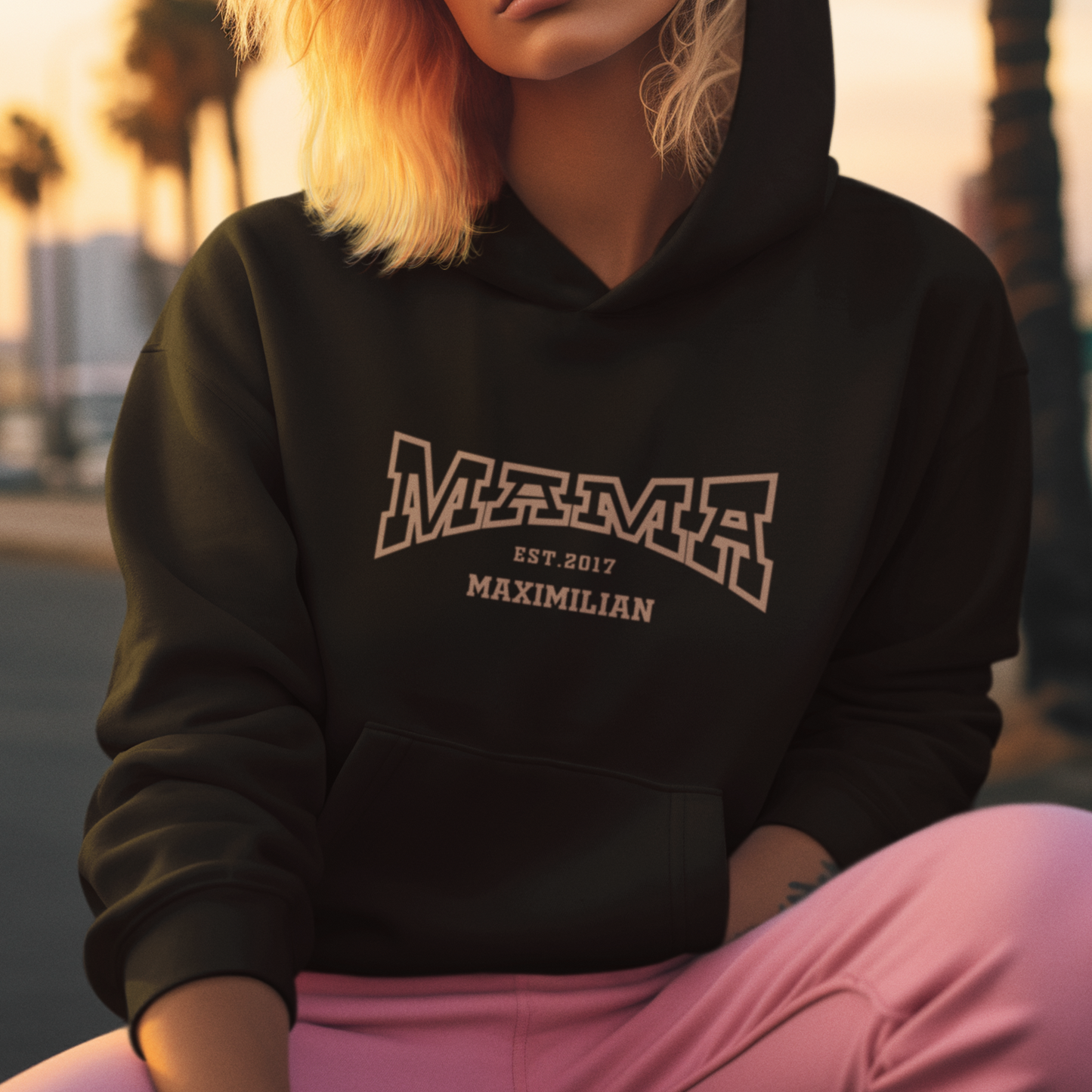 MAMA Hoodie COLLEGE personalisiert