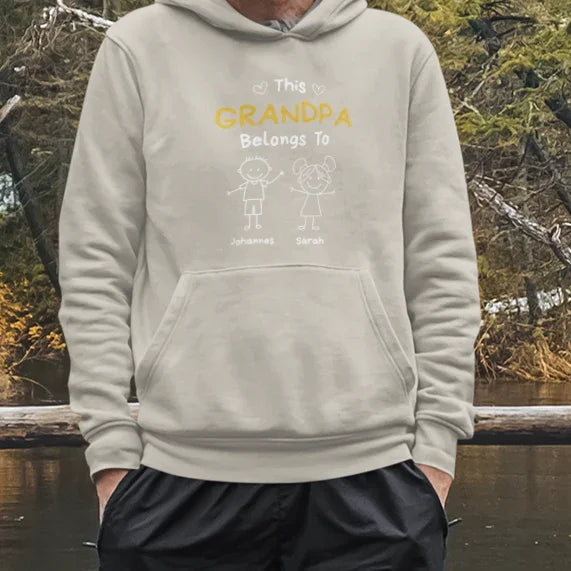 PAPA Hoodie THIS DAD BELONGS TO personalisiert