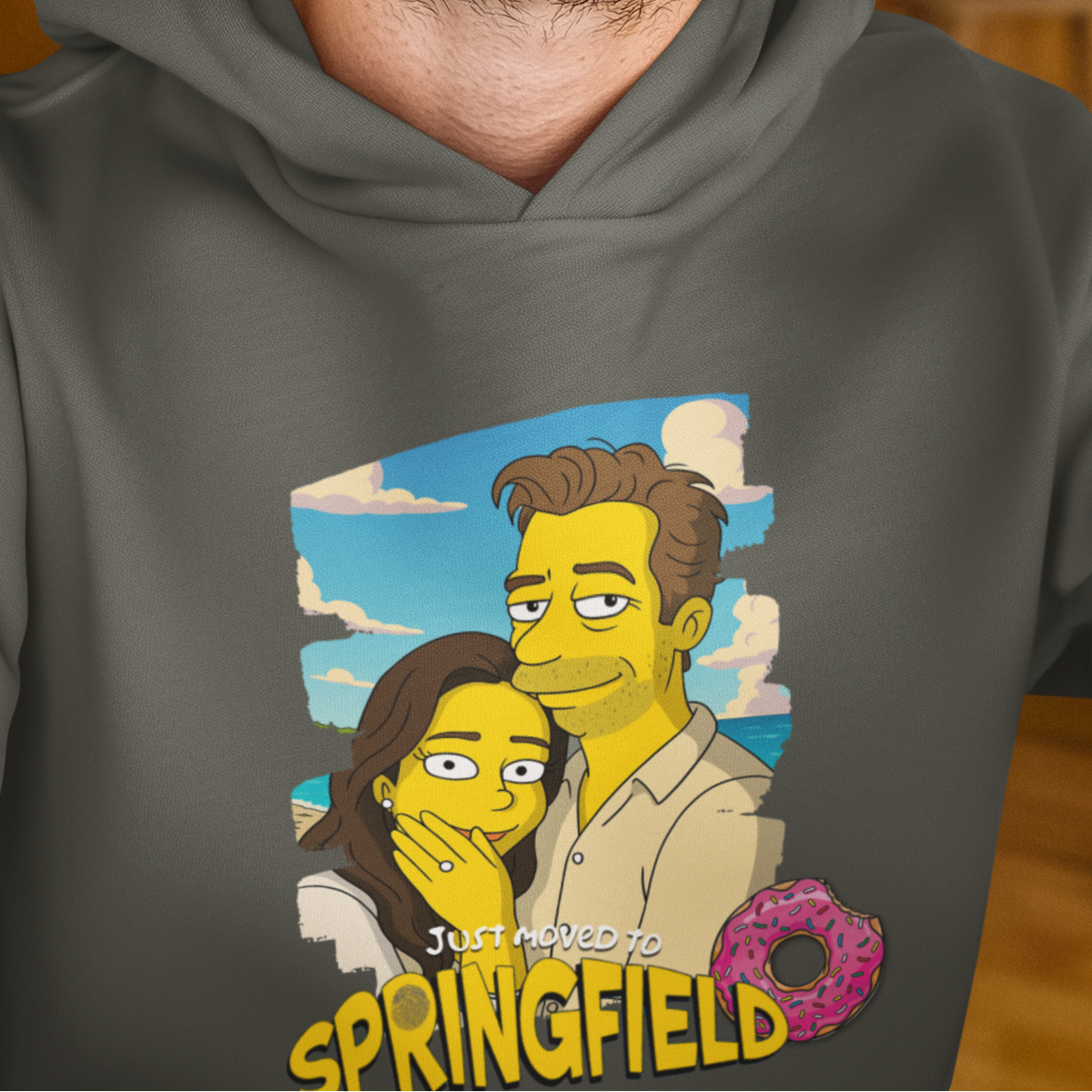 PAPA Hoodie SIMPSONS STYLE mit Deinem Foto personalisiert
