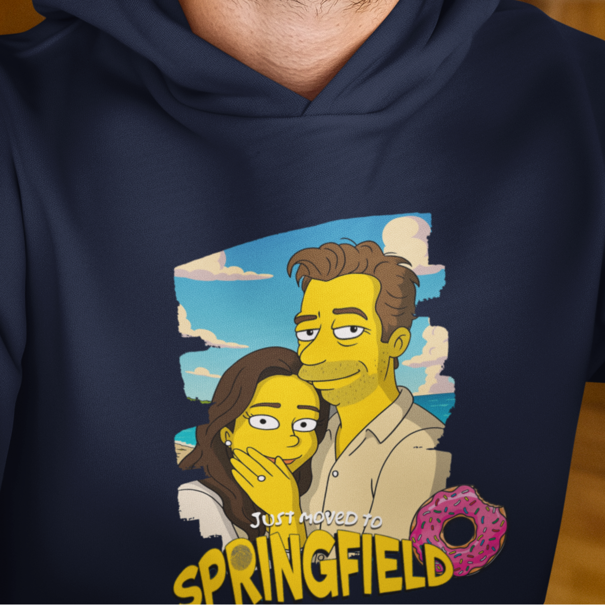 PAPA Hoodie SIMPSONS STYLE mit Deinem Foto personalisiert