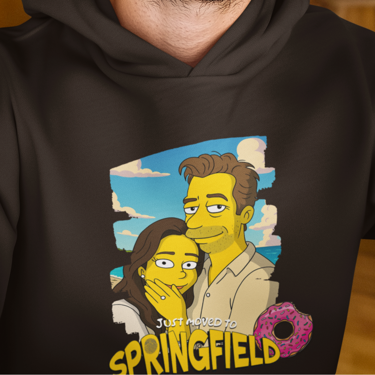 PAPA Hoodie SIMPSONS STYLE mit Deinem Foto personalisiert