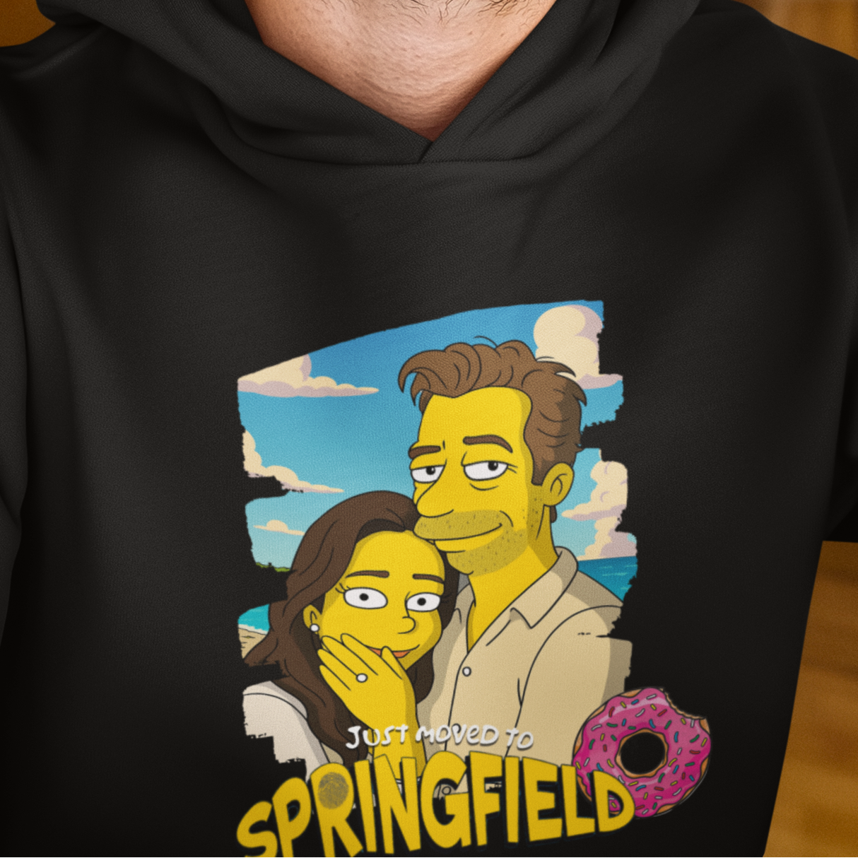 PAPA Hoodie SIMPSONS STYLE mit Deinem Foto personalisiert