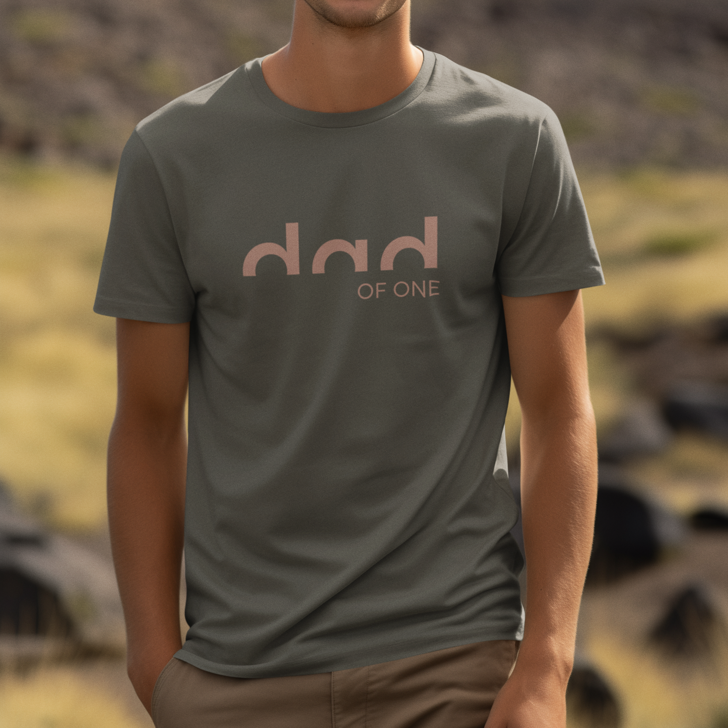 PAPA T-Shirt DAD OF TWO Rundhals personalisiert