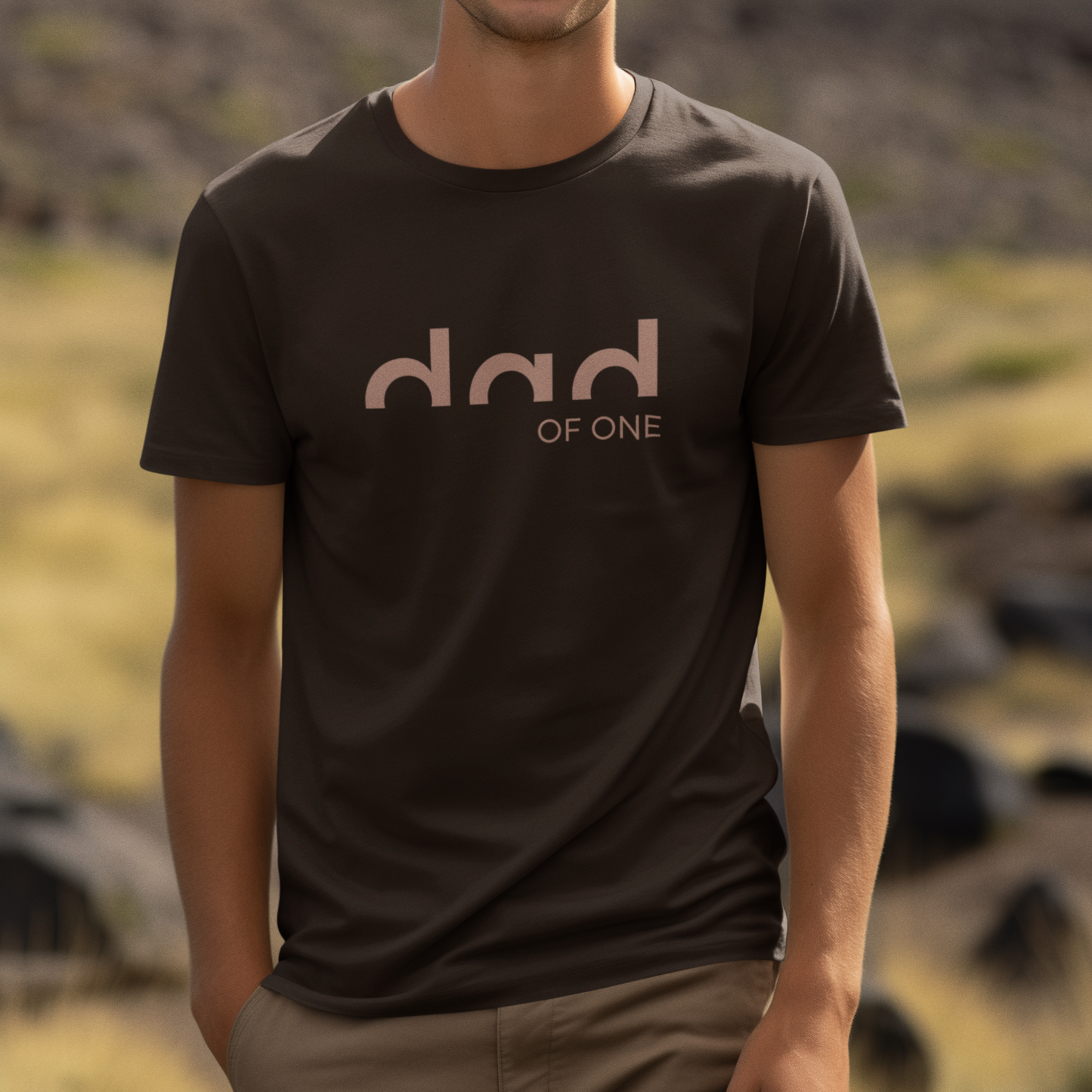 PAPA T-Shirt DAD OF TWO Rundhals personalisiert