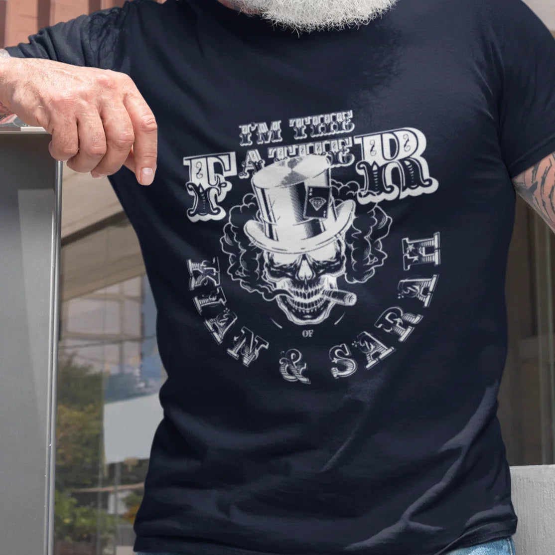 PAPA T-Shirt SKULL Rundhals personalisiert