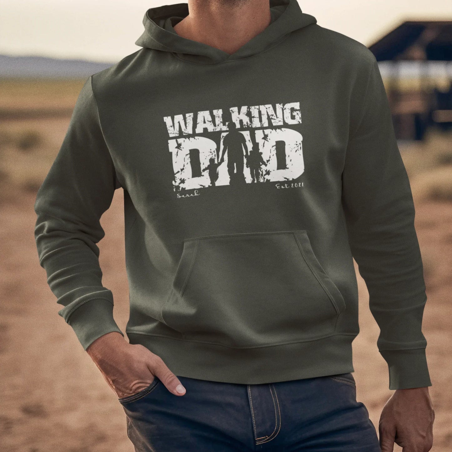 PAPA Hoodie WALKING DAD personalisiert