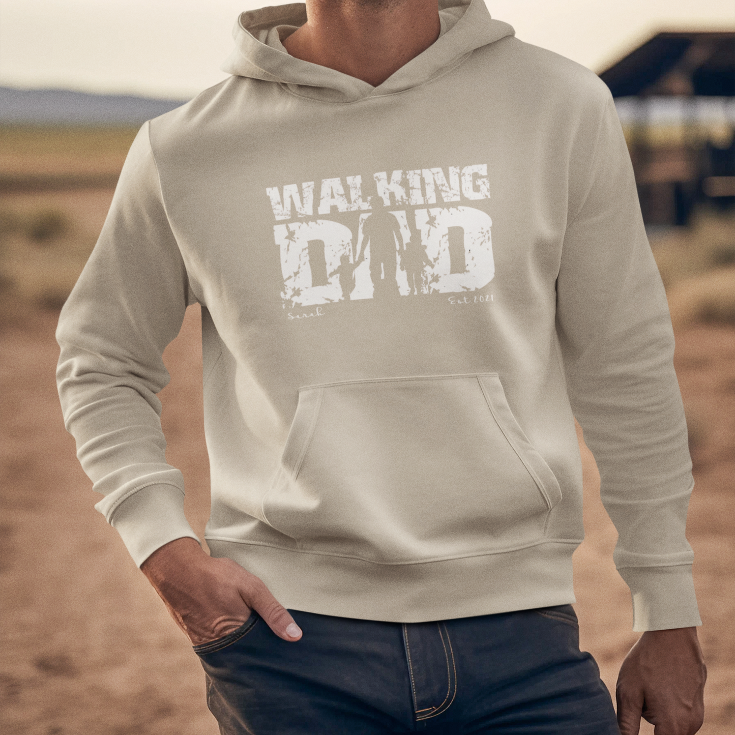PAPA Hoodie WALKING DAD personalisiert