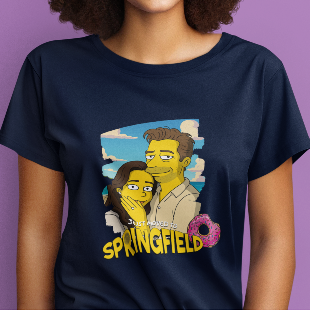 MAMA T-Shirt SIMPSONS STYLE mit Deinem Foto Rundhals personalisiert