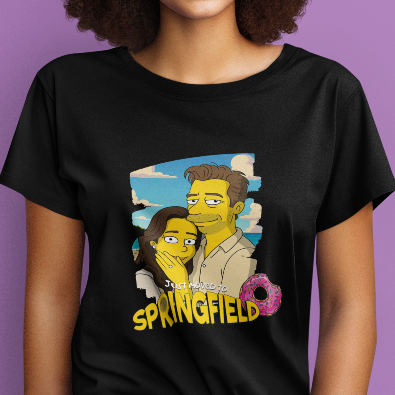 MAMA T-Shirt SIMPSONS STYLE mit Deinem Foto Rundhals personalisiert