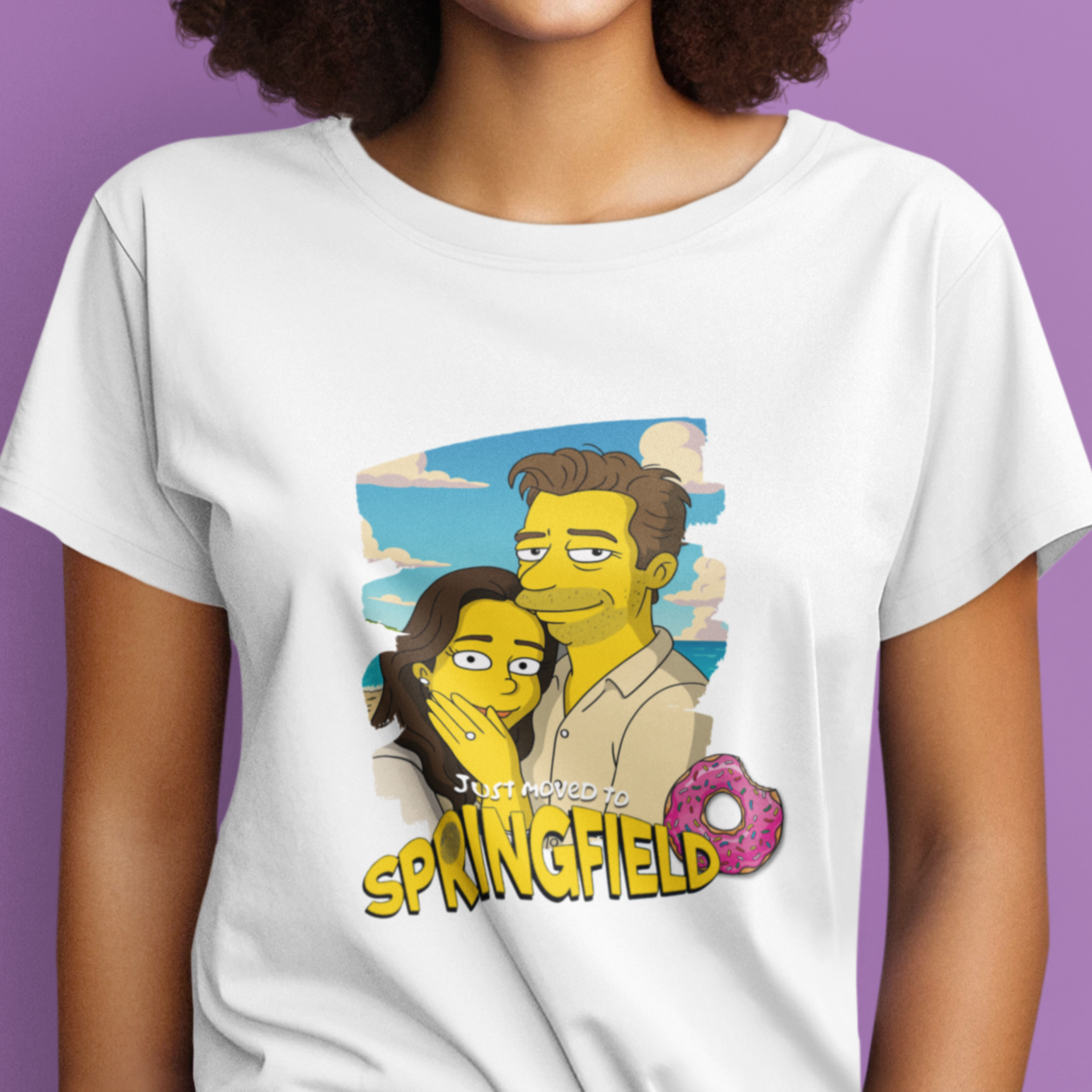 MAMA T-Shirt SIMPSONS STYLE mit Deinem Foto Rundhals personalisiert