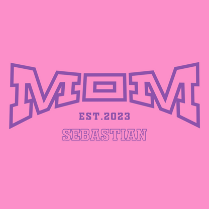 MAMA T-Shirt COLLEGE Rundhals personalisiert
