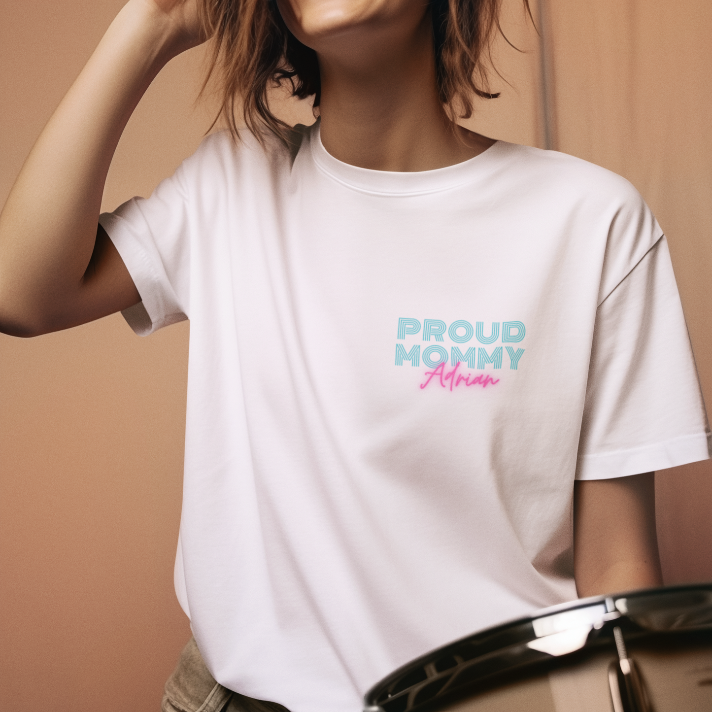 MAMA T-Shirt PROUD Rundhals personalisiert