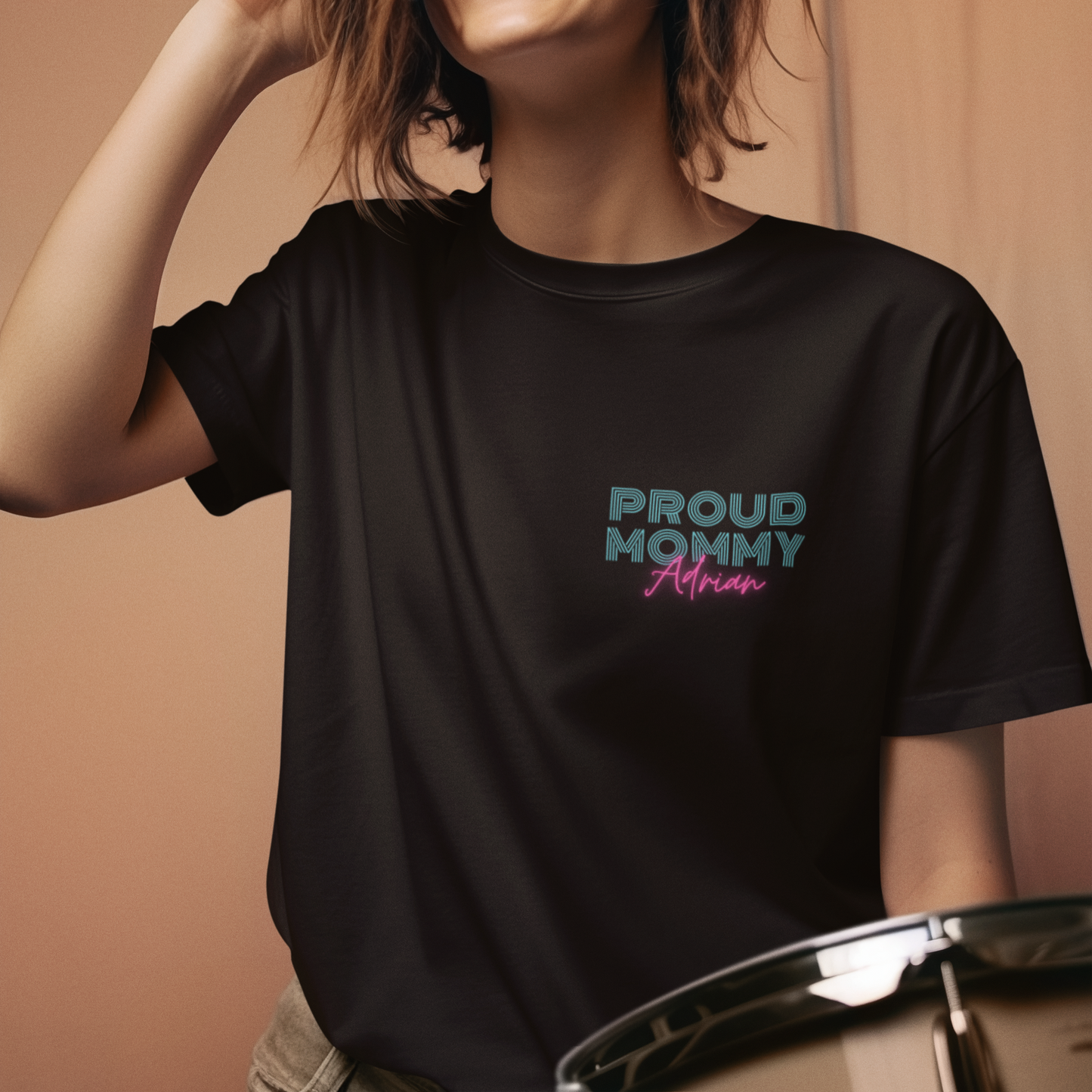MAMA T-Shirt PROUD Rundhals personalisiert