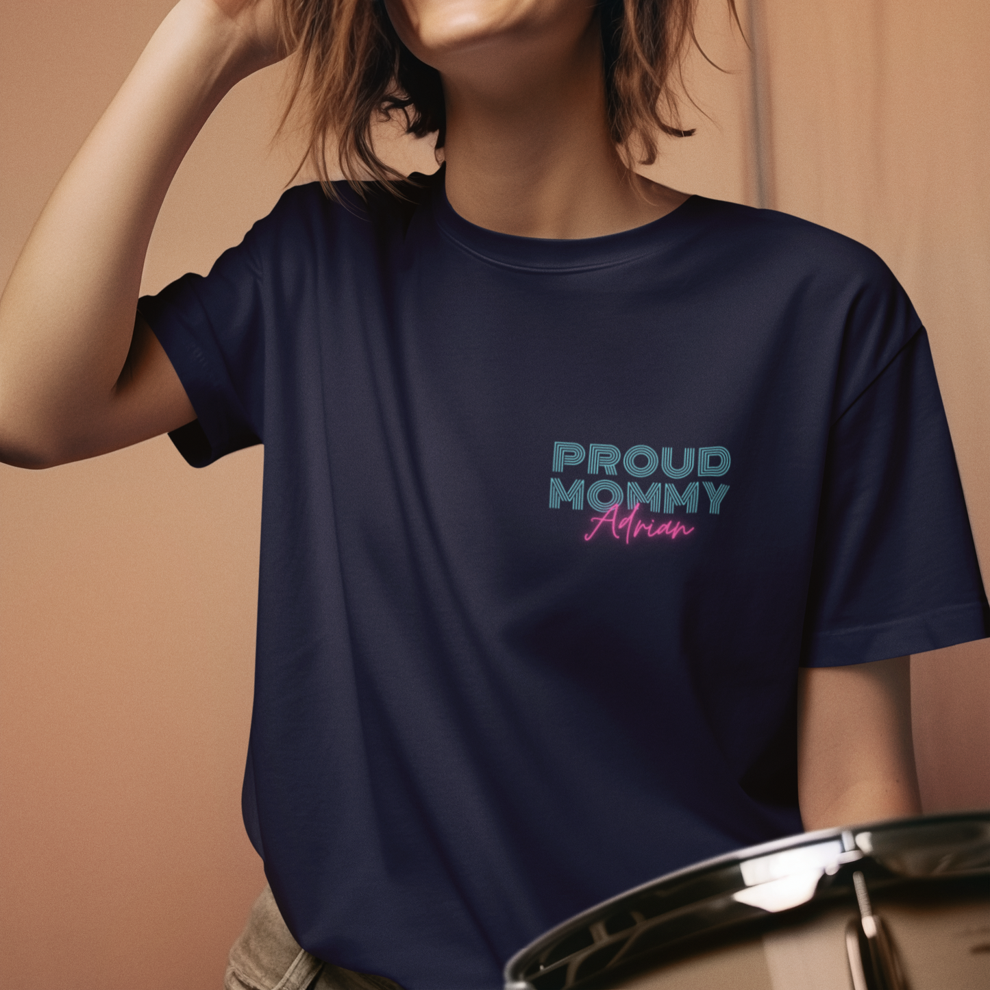 MAMA T-Shirt PROUD Rundhals personalisiert