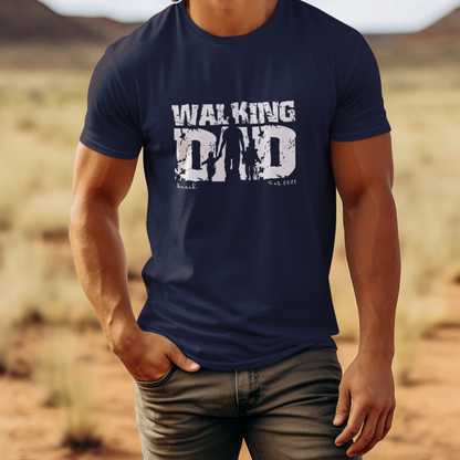 PAPA T-Shirt WALKING DAD Rundhals personalisiert