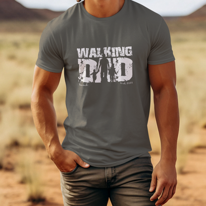 PAPA T-Shirt WALKING DAD Rundhals personalisiert